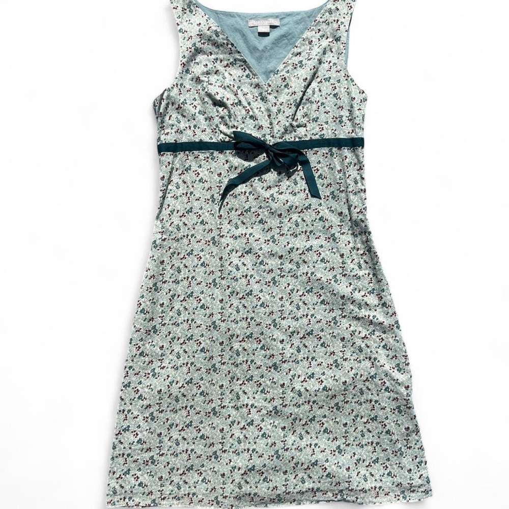 Adorable y2k vtg Janeville Baby Blue Mini / Midi Dress with Berries and Florals